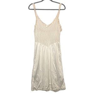 Lady Ronte Women's Vintage White Lace Sleeveless Nightgown Lightweight size 38